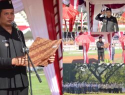 Apel Peringatan Hari Kesaktian Pancasila Dipimpin Bupati Kembang Hartawan Digelar di Lapangan Pecangakan