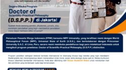 Pendaftaran Program D.S.P.P. Resmi Dimulai di Jakarta, Tawarkan Gelar Doktor Internasional