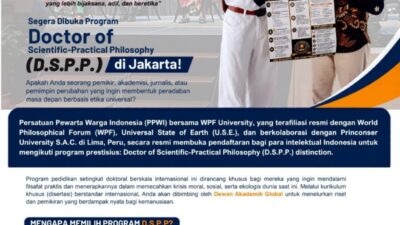 Pendaftaran Program D.S.P.P. Resmi Dimulai di Jakarta, Tawarkan Gelar Doktor Internasional